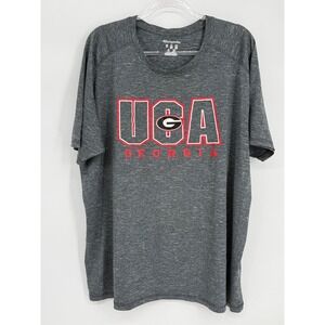 Champion Elite Georgia Bulldogs UGA T-Shirt Mens Sz 2XL Gray Performance